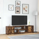 tv-bord 188,5x41x50 cm konstrueret træ røget egetræsfarve