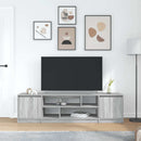tv-skab 188,5x41x50 cm konstrueret træ grå sonoma-eg