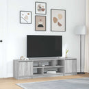 tv-skab 188,5x41x50 cm konstrueret træ grå sonoma-eg