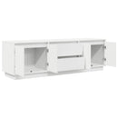 tv-bord med LED-lys 160,5x41x50 cm hvid