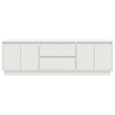 tv-bord med LED-lys 160,5x41x50 cm hvid
