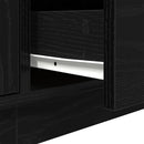 tv-skab med LED-lys 160,5x41x50 cm sort-eg