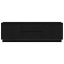 tv-skab med LED-lys 160,5x41x50 cm sort-eg