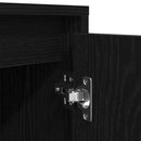 tv-skab med LED-lys 160,5x41x50 cm sort-eg