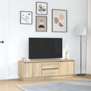 tv-bord med LED-lys 160,5x41x50 cm sonoma-eg