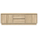 tv-bord med LED-lys 160,5x41x50 cm sonoma-eg
