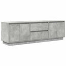 tv-bord med LED-lys 160,5x41x50 cm betongrå