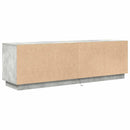 tv-bord med LED-lys 160,5x41x50 cm betongrå