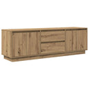 tv-bord med LED-lys 160,5x41x50 cm kunsteg