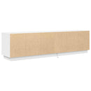 tv-bord med LED-lys 193,5x41x50 cm hvid
