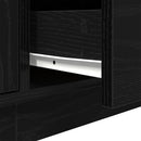 tv-skab med LED-lys 193,5x41x50 cm sort-eg