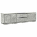 tv-bord med LED-lys 193,5x41x50 cm betongrå