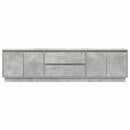 tv-bord med LED-lys 193,5x41x50 cm betongrå