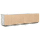 tv-bord med LED-lys 193,5x41x50 cm betongrå