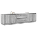 tv-bord med LED-lys 193,5x41x50 cm grå sonoma-eg