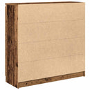 skænk med skuffer 100,5x35x98,5 cm konstrueret træ antikt træ