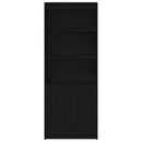 højskab 70x35x180 cm konstrueret træ sort egetræsfarve