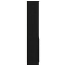 højskab 70x35x180 cm konstrueret træ sort egetræsfarve