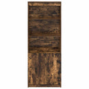 højskab 70x35x180 cm konstrueret træ røget egetræsfarve