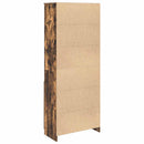 højskab 70x35x180 cm konstrueret træ røget egetræsfarve