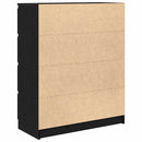 skænk 80x35x99 cm konstrueret træ sort egetræsfarve
