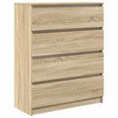 skænk 80x35x99 cm konstrueret træ sonoma-eg