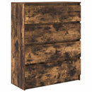 skænk 80x35x99 cm konstrueret træ røget egetræsfarve