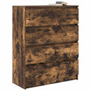 skænk 80x35x99 cm konstrueret træ røget egetræsfarve