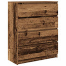 skænk 80x35x99 cm konstrueret træ antikt træ