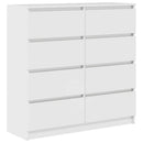 skænk 100x35x99 cm konstrueret træ hvid