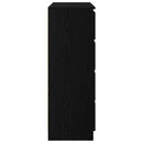 skænk 100x35x99 cm konstrueret træ sort egetræsfarve