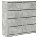 skænk 100x35x99 cm konstrueret træ betongrå