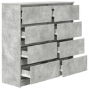 skænk 100x35x99 cm konstrueret træ betongrå
