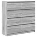 skænk 100x35x99 cm konstrueret træ grå sonoma-eg