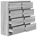 skænk 100x35x99 cm konstrueret træ grå sonoma-eg