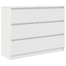 skænk 100x35x76 cm konstrueret træ hvid