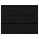 skænk 100x35x76 cm konstrueret træ sort egetræsfarve