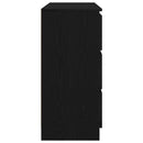 skænk 100x35x76 cm konstrueret træ sort egetræsfarve