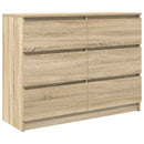 skænk 100x35x76 cm konstrueret træ sonoma-eg