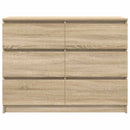 skænk 100x35x76 cm konstrueret træ sonoma-eg