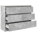 skænk 100x35x76 cm konstrueret træ betongrå