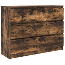 skænk 100x35x76 cm konstrueret træ røget egetræsfarve