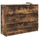 skænk 100x35x76 cm konstrueret træ røget egetræsfarve