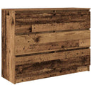 skænk 100x35x76 cm konstrueret træ antikt trælook