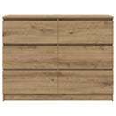 skænk 100x35x76 cm konstrueret træ kunsteg