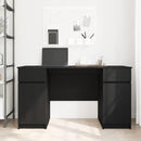 Bord med skuffe Sort eg 140 x 49 x 76 cm Konstrueret træ