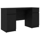 Bord med skuffe Sort eg 140 x 49 x 76 cm Konstrueret træ