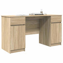 Bord med skuffe Sonoma-eg 140 x 49 x 76 cm Konstrueret træ
