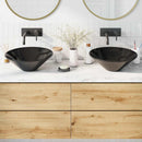 håndvaske 2 stk Ø42x14 cm keramik glans sort