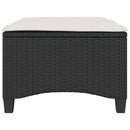 havestole med hynder 2 stk. 55x55x36 cm polyrattan sort